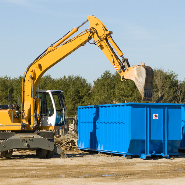 are there any restrictions on where a residential dumpster can be placed in Newell